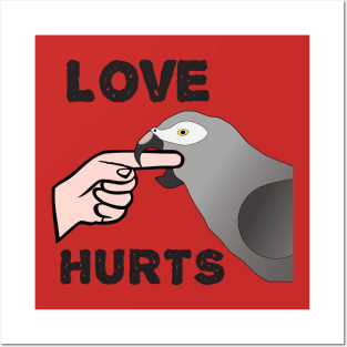 Love Hurts - Timneh African Grey Parrot Posters and Art